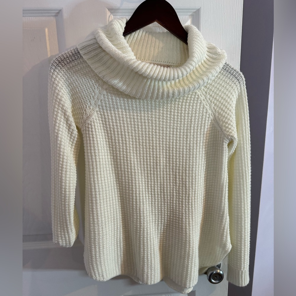 Cream drape knit sweater